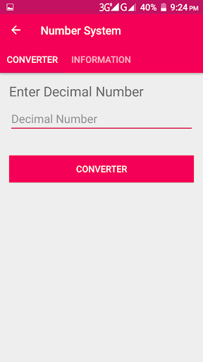 Number Conversion System Screen 2