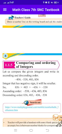 Math 7th SNC Textbook Keybook