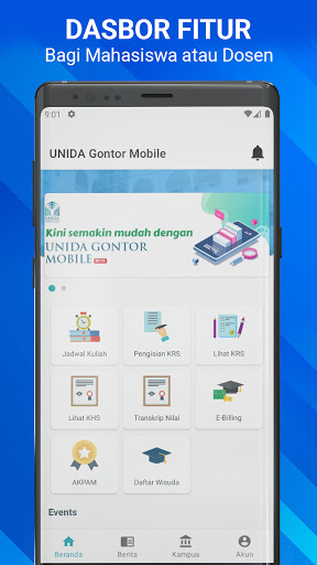 UNIDA Gontor Mobile Screen 2