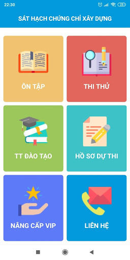 Android application CCXD - Ôn thi chứng chỉ hành n screenshort