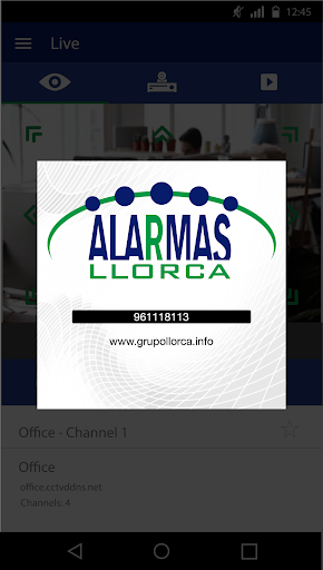 Android application Alarmas Llorca EasyView screenshort