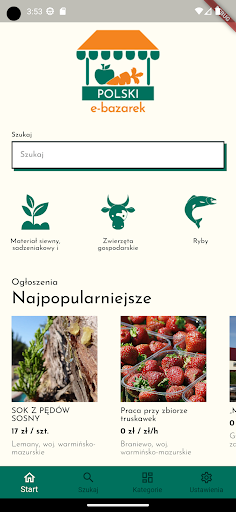 Android application Polski e-bazarek screenshort