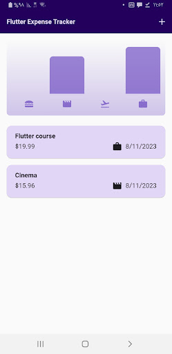 Android application Expense Tracker screenshort