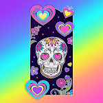Cover Image of ダウンロード Colorful Skull - Wallpaper  APK