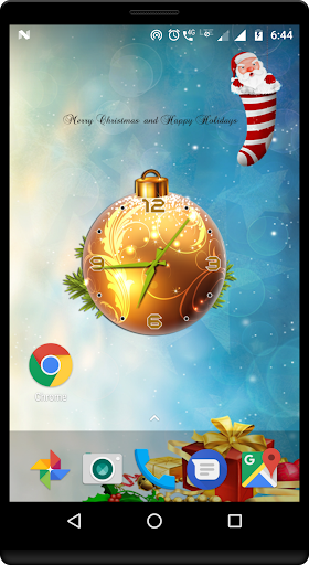 Christmas Analog Clock LWP Screen 2