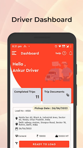 Android application Trolla Driver screenshort
