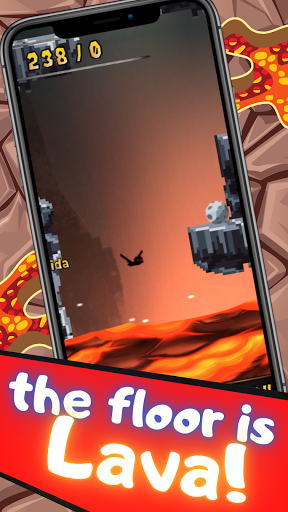 Android application Escape jump from lava volcano screenshort