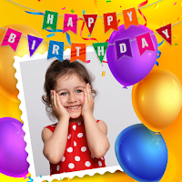 Happy Birthday Photo Frames & Background, Text