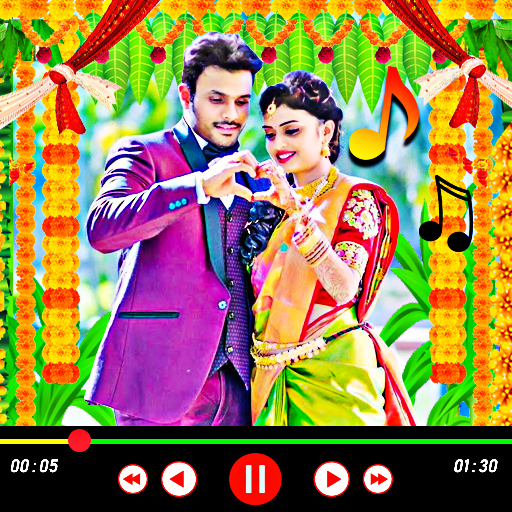 Wedding marriage video maker logo