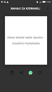 Nahau za kiswahili