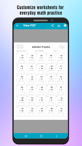 Kid Math PDF Worksheet Maker