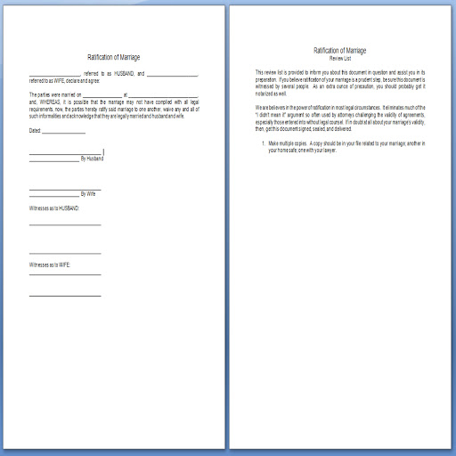 Marriage Document Templates 11