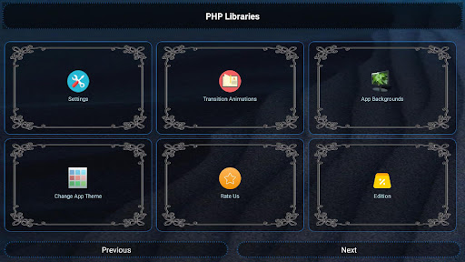 Screenshot of PHP Libraries and Compiler