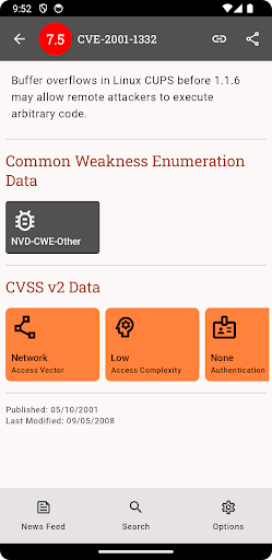 CVE Alert Screen 3