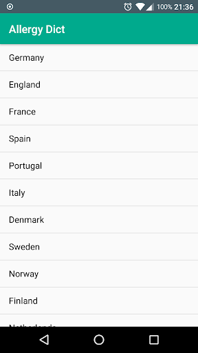 Allergy Dictionary Screen 3