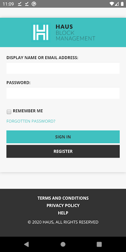 Android application HAUS Block Management screenshort