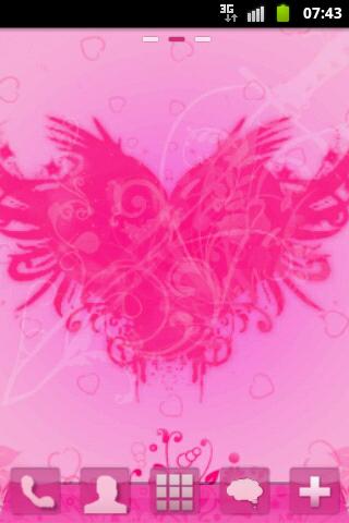Hearts Pink Theme GO Launcher Screen 3
