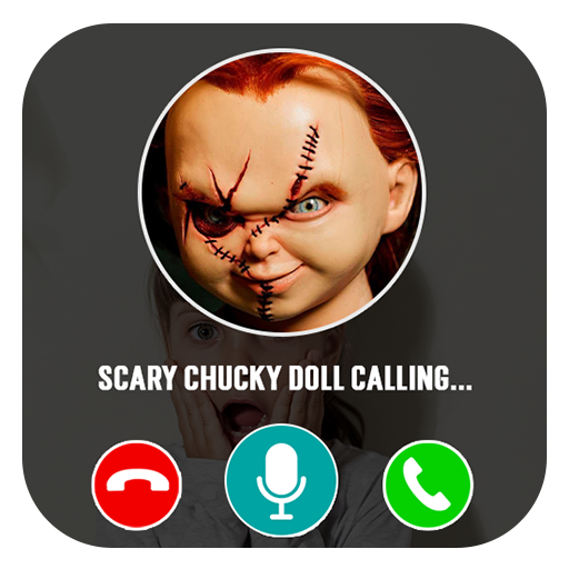 Scary Chucky Doll video call logo