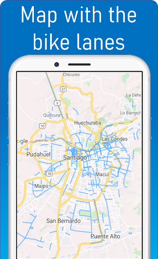 Android application Bicycle lanes Santiago screenshort