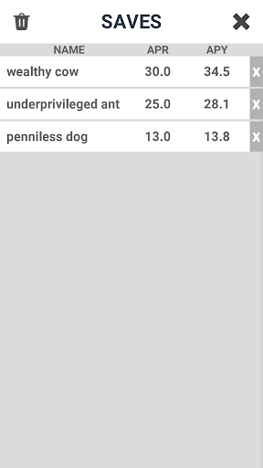 APR & APY Calculator Screen 2