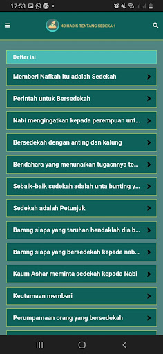 40 Hadis Tentang Sedekah Screen 3