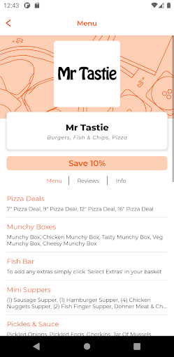 Android application Mr Tastie G53 screenshort