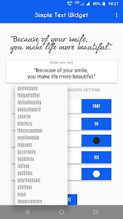 Simple text widget Screenshot