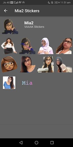Mia Khalifa WAStickers Screen 3