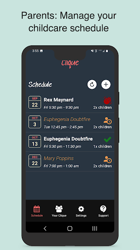 Clique Sitter Screen 2