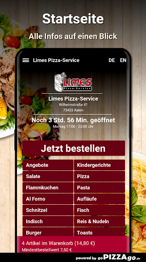Limes Pizza-Service Aalen Screen 2
