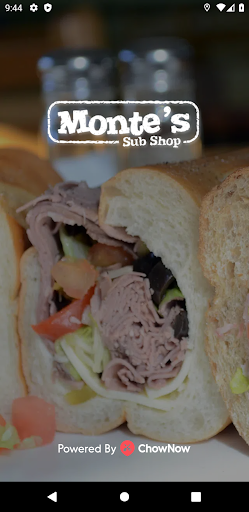 Android application Monte's Sub Shop screenshort