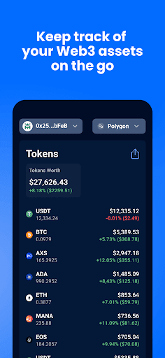 DappRadar: Web3 NFT Portfolio Screen 3