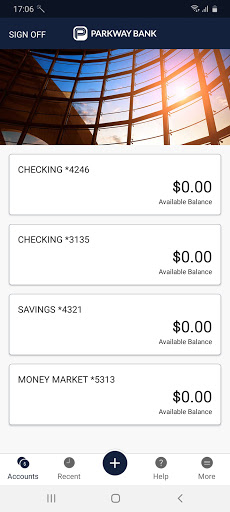 Parkway Bank Business Mobile Screen 2