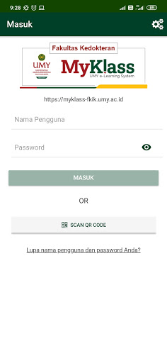 Android application MyKlass Kedokteran UMY screenshort