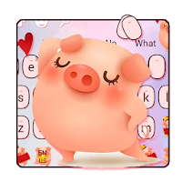 Happy Pink Pig Keyboard