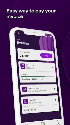 Android application Mano Telia screenshort