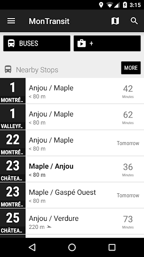 Android application Sud-Ouest Buses - MonTransit screenshort