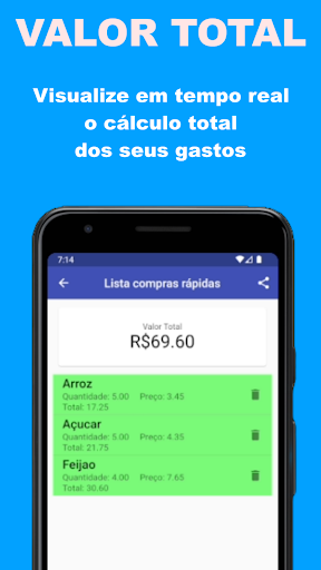 Lista de compras: Calculadora Screen 3