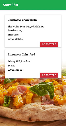 Android application Pizza wow screenshort