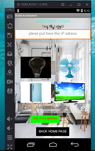 Android application smart house (RFID, wifi light, screenshort