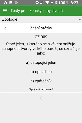 Testy pro zkoušky z myslivosti Screen 3