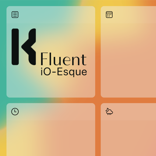 Fluent iO-Esque (Kustom Theme, 1.0.1 Icon