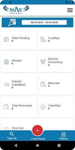Android application MAK Delivery screenshort