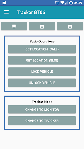 Accurate Tracker GT06 Commands Screen 3