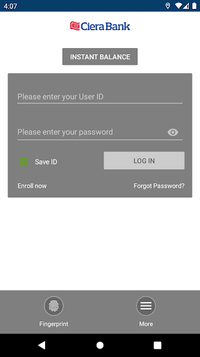 Ciera Bank Mobile Banking Screen 2
