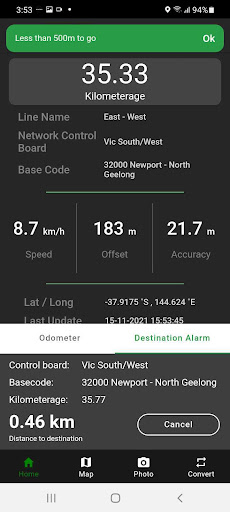 Android application km2me screenshort