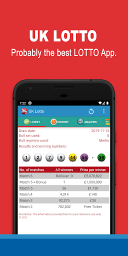 Android application UK LOTTO screenshort