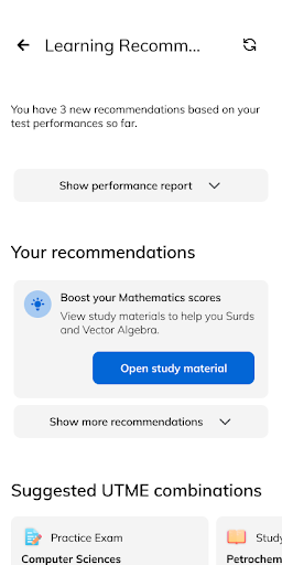 Android application EdSofta UTME screenshort
