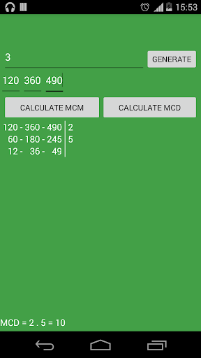 Lcm - Gcf App Screen 2