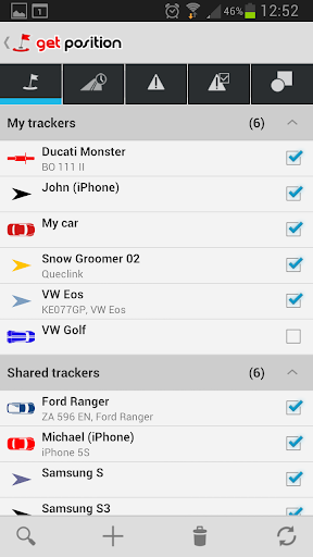 GetPosition - GPS tracking Screen 2